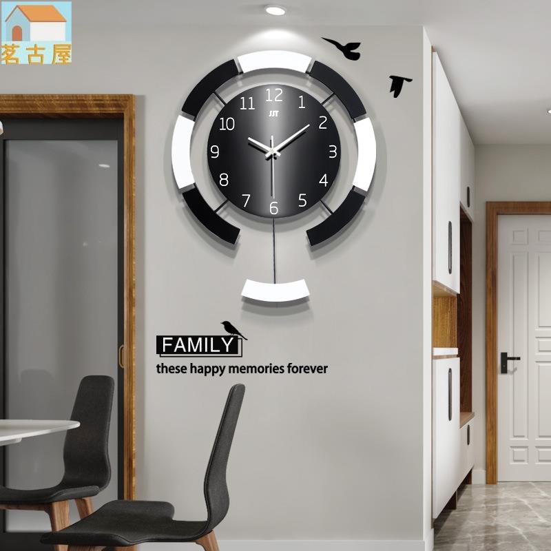 個性簡約鐘錶掛鐘客廳創意木質時鍾家用藝術裝飾石英鐘電子禮品大氣時鐘靜音時鐘壁掛時鐘掛牆時鐘