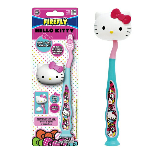 【美國 FIREFLY】HELLO KITTY兒童牙刷(附造型刷蓋)
