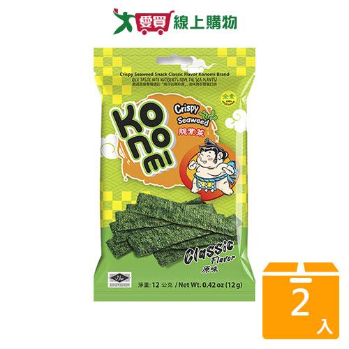 Konomi相撲手脆紫菜-原味 12G【兩入組】【愛買】