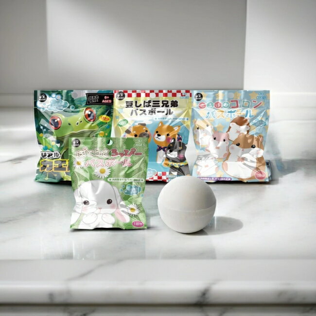 LOVE COLOR 日式泡澡入浴球50g(混款)(含小玩具)倉鼠/兔子/青蛙/柴犬(隨機出貨)