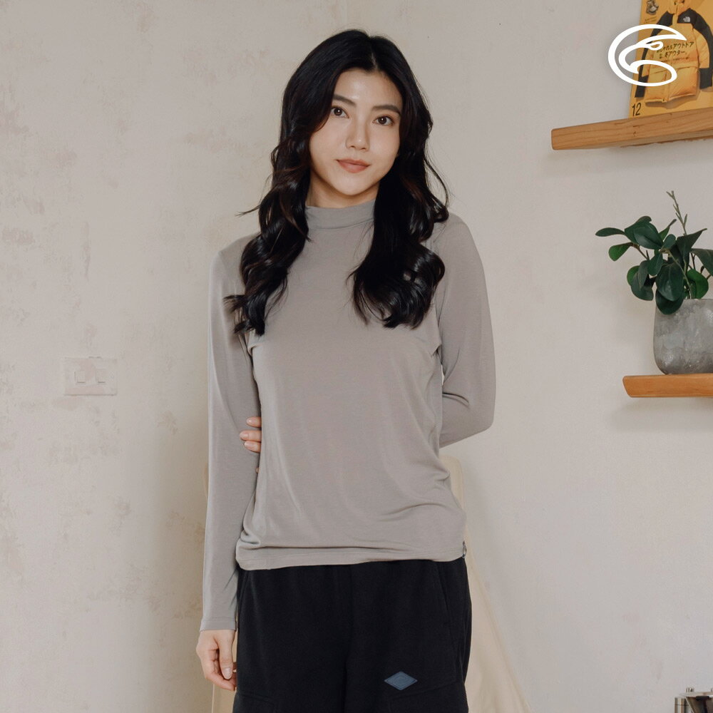 ADISI 女美麗諾混紡羊毛高領彈性保暖衣 AU2521004 (S-XL)｜吸濕 透氣 抗臭 抑菌 抗靜電 內著衣