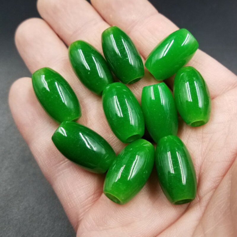 新款精美 天然玉石翠玉幹青路路通掛件陽綠玉石路路通吊墜