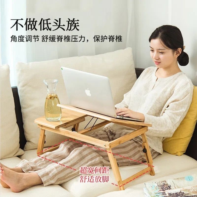 床上筆電桌懶人可摺疊書桌升降加高桌宿舍學習桌小桌子
