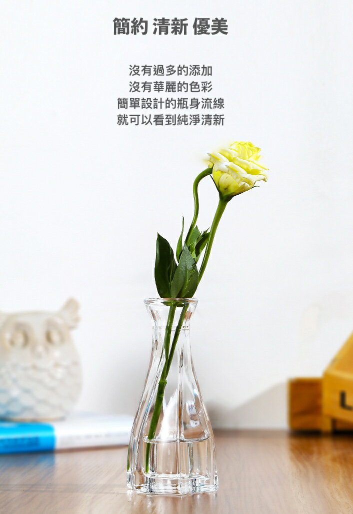 玻璃花瓶 水仙花植物容器 插花瓶水培創意玻璃花瓶 綠蘿透明花瓶 園藝植栽必備 簡約設計 風信子瓶