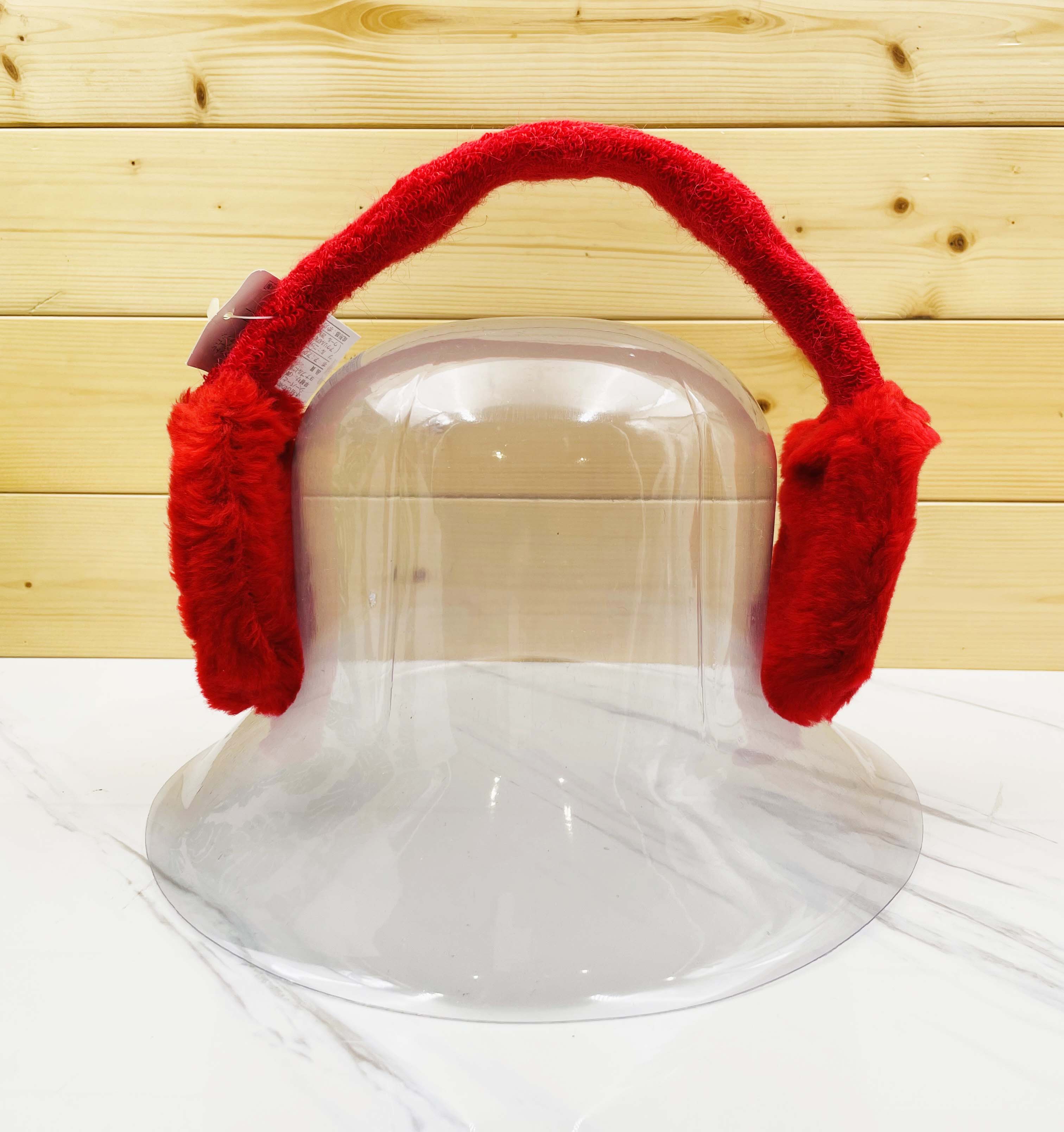 【震撼精品百貨】日本精品百貨~日本禦寒素面可折疊式耳罩-紅*45871