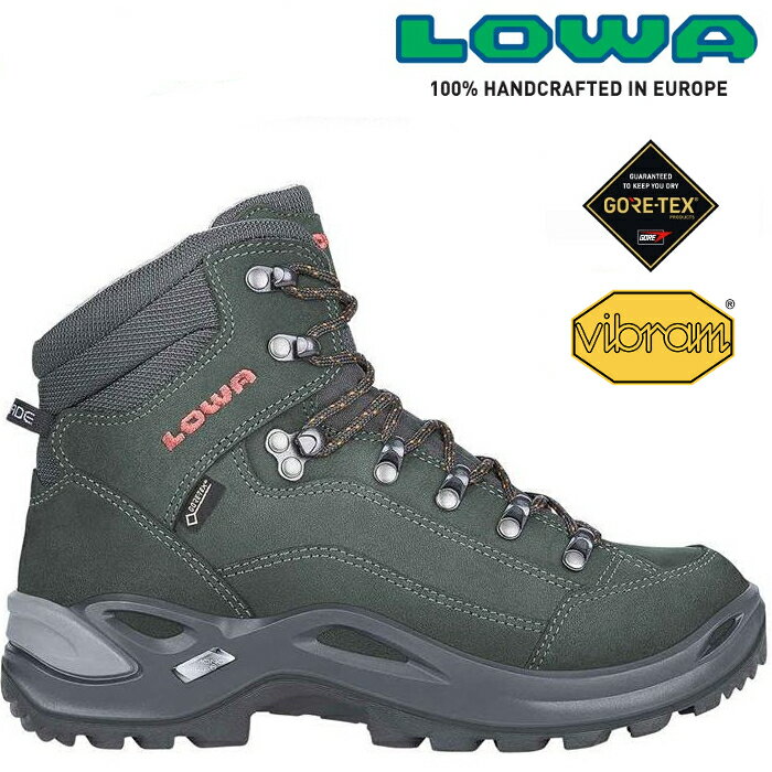 Lowa Renegade GTX Mid 女款 中筒防水健行鞋/登山鞋 LW320945 9709 深灰/橘