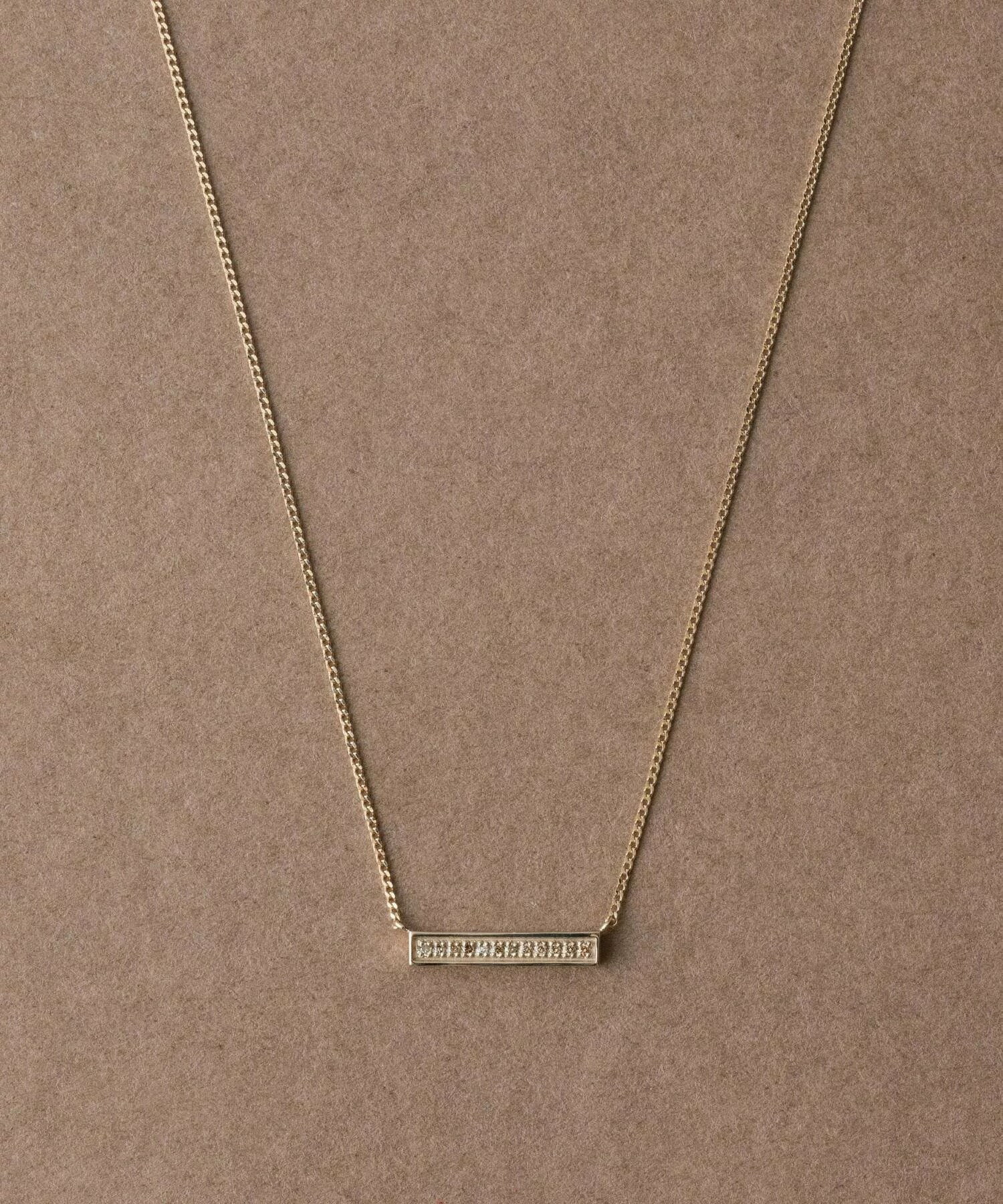 【bijoux】ete K18RBG 雙面鑽石一字項鍊 | 項鍊  送禮 情人節 [Rakuten Fashion]