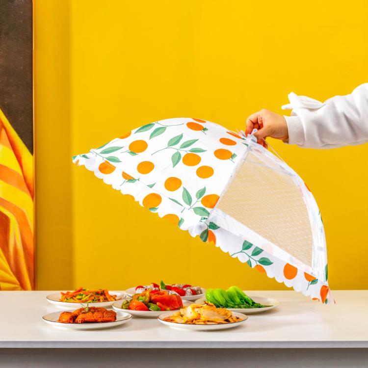 飯菜罩 大號可折疊餐桌菜罩飯菜防塵罩子家用防蠅剩菜收納食物罩遮菜蓋傘