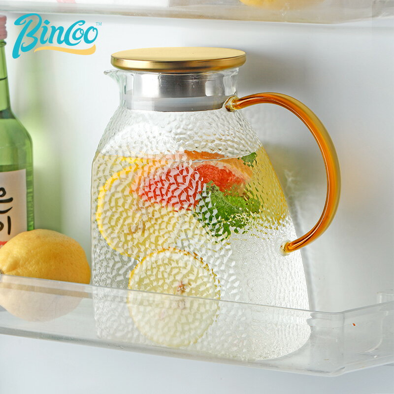 冰箱側門冷水壺玻璃涼水杯水瓶客廳家用大容量泡茶壺夏天套裝扎壺