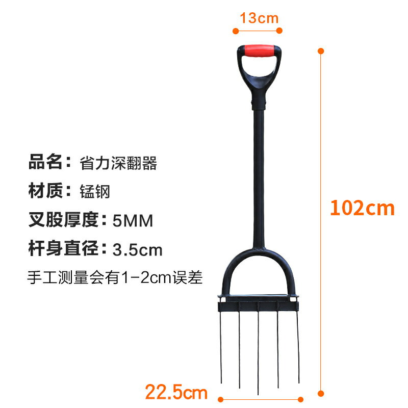 翻土神器 翻土叉 鬆土器 翻地松土神器挖地松土器加長園林鏟子挖土器農用工具家用種植鋤頭【MJ21494】 4