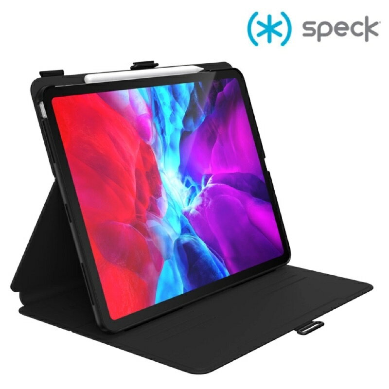 強強滾p Speck Balance Folio iPad Pro 12.9吋 第4代多角度側翻皮套-黑色