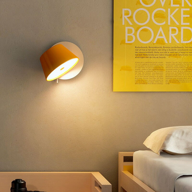 西班牙風格裝飾led壁燈高端簡約現代臥室床頭可旋轉壁燈過道壁燈 全館免運