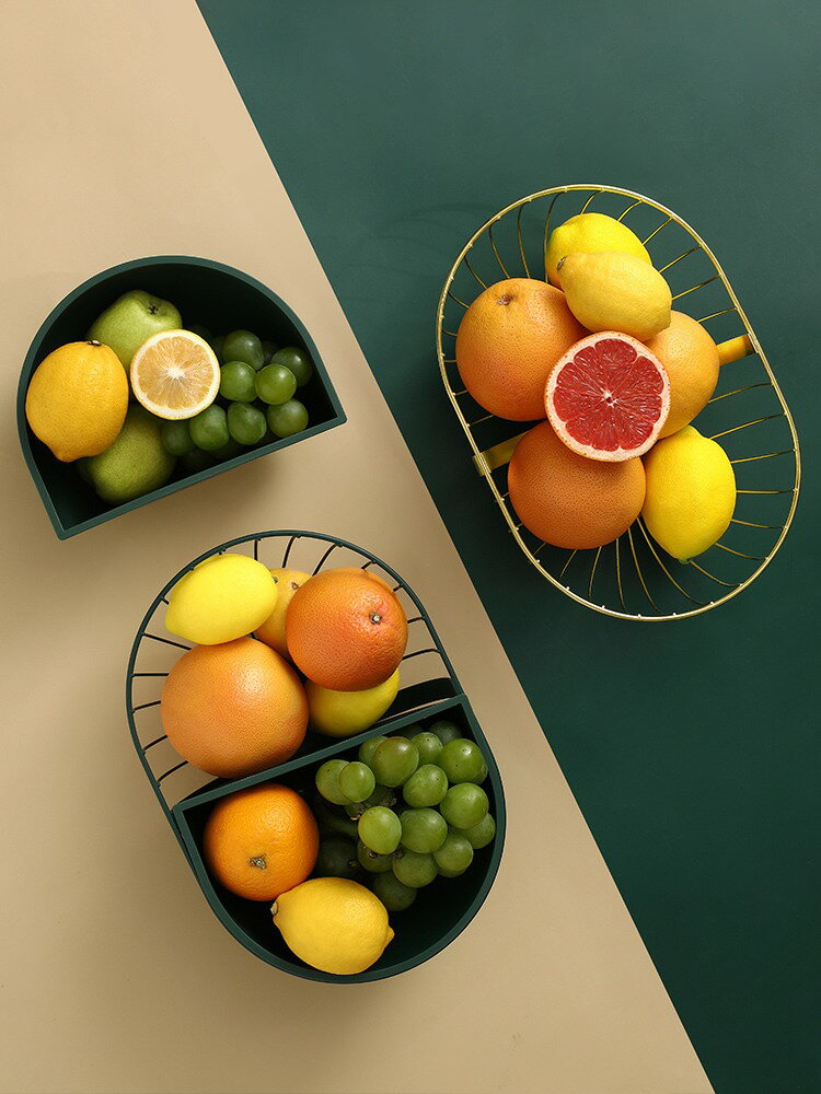 家用輕奢水果籃北歐果盤客廳水果盤創意茶幾零食收納托盤