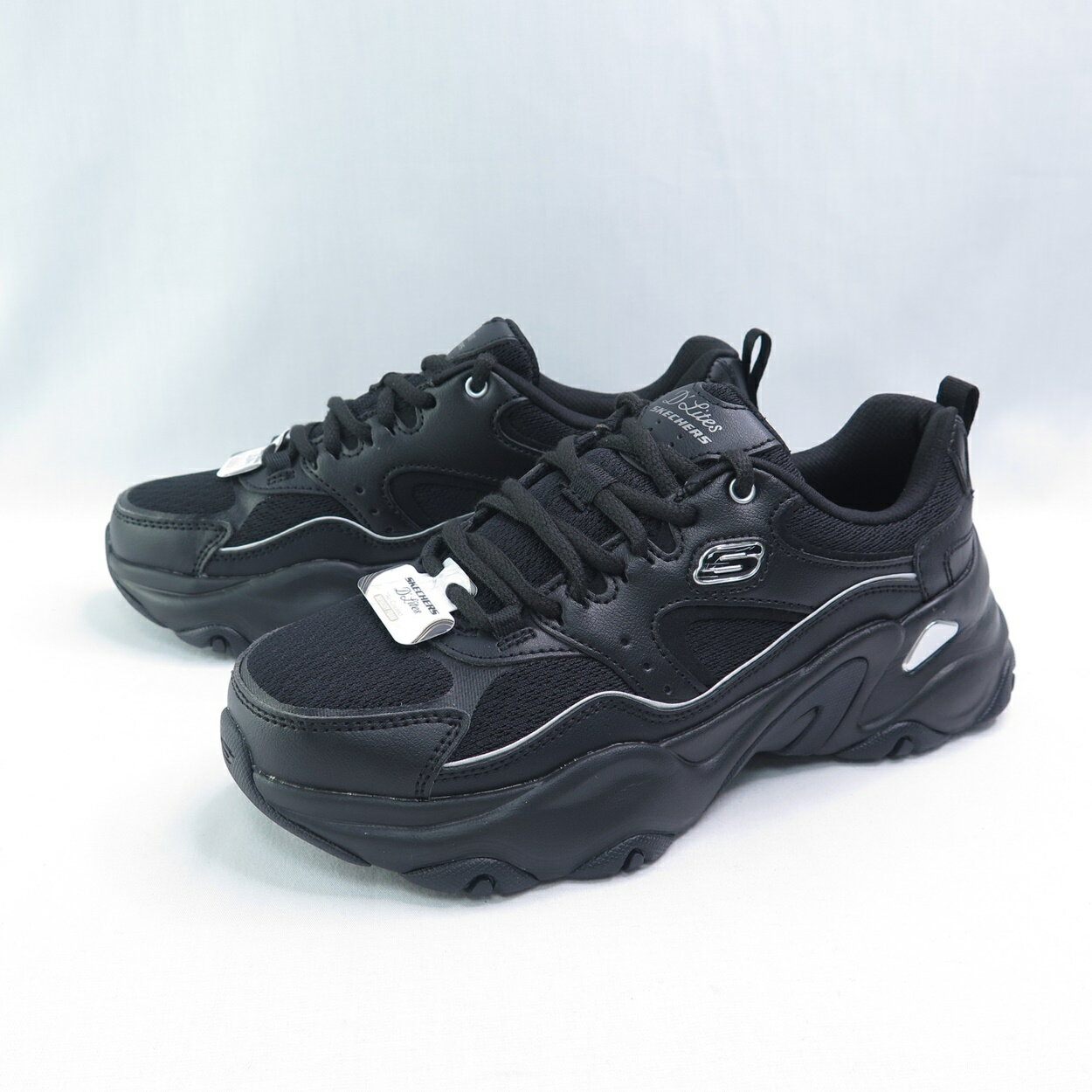 Skechers 150521BBK 女休閒鞋 D LITES 老爹鞋 厚底 黑【iSport愛運動】
