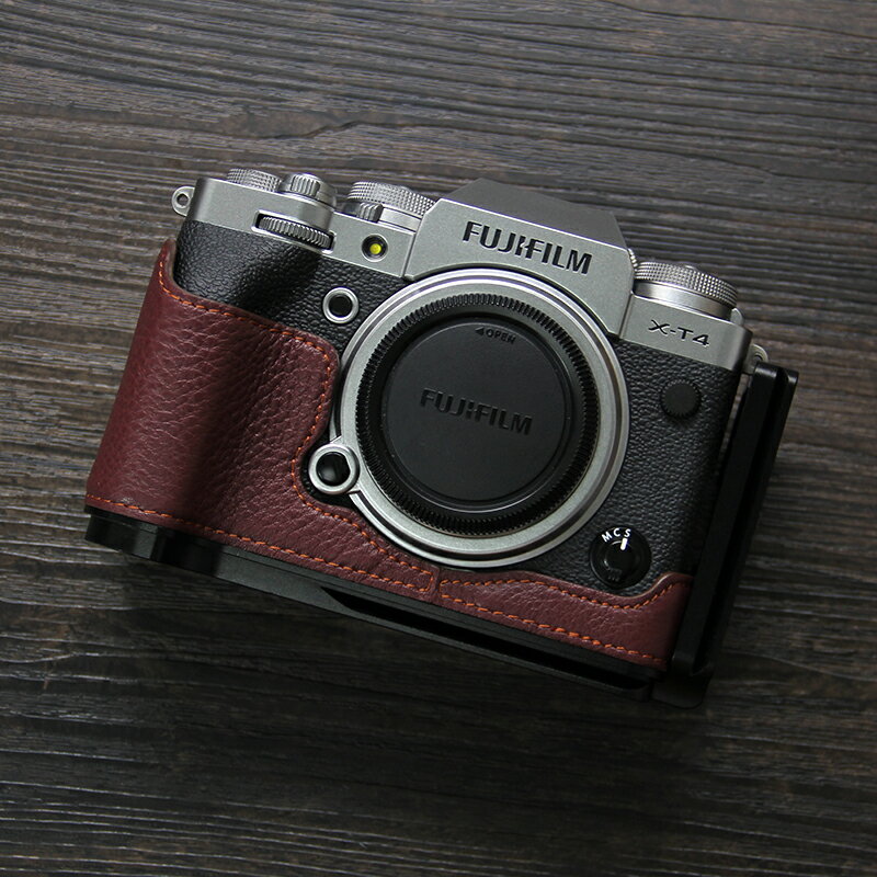 適用Fujifilm 富士xt4快裝底座 真皮相機套 L型快裝金屬底座X100V