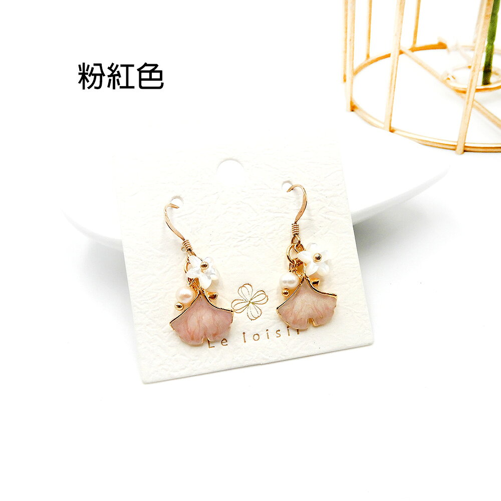 小時光x覓品竹北手作店-堅韌與沉穩/銀杏耳環-共4色-可改耳夾 2