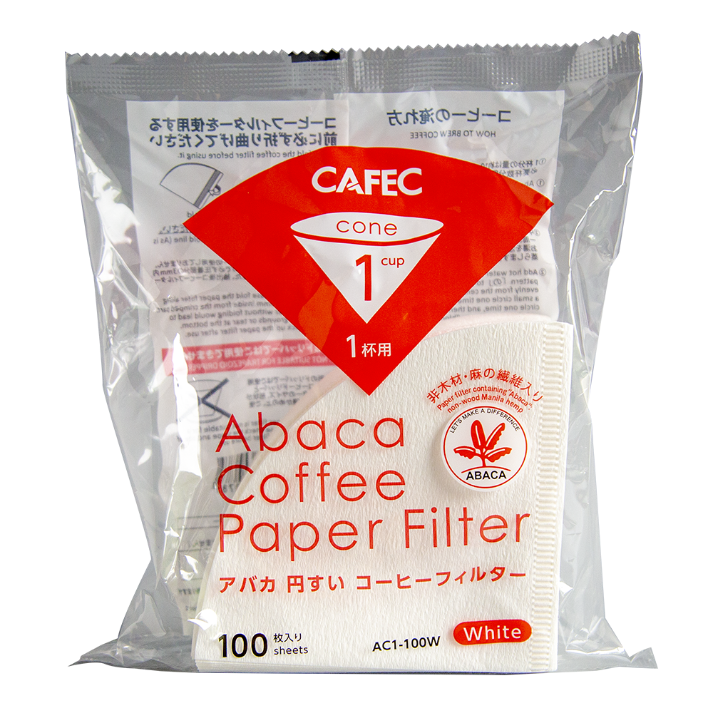 Abaca棉麻濾紙 錐形白色款