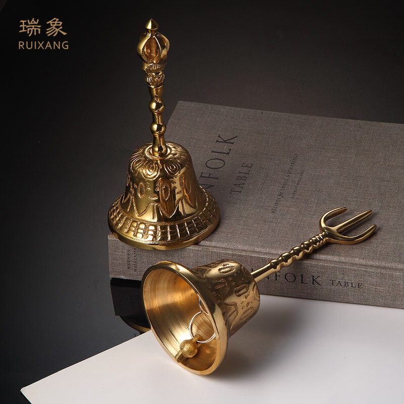 道家三清鈴純銅三叉鈴道教鈴鐺佛教用品道士用品帝鐘法鈴| 協貿