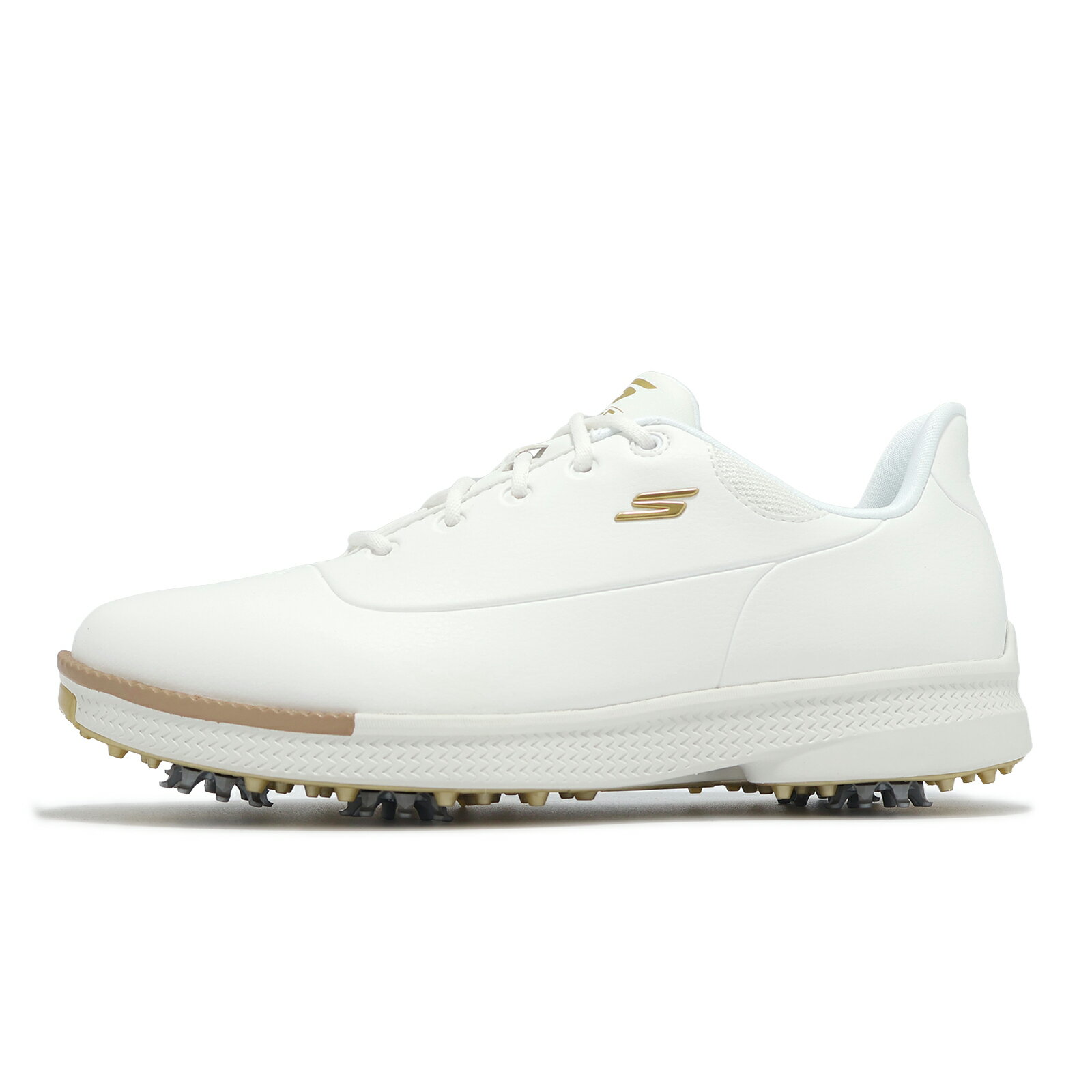 Skechers 高爾夫球鞋 Go Golf Jasmine 2 女鞋 白 金 防水鞋面 皮革 抓地 運動鞋