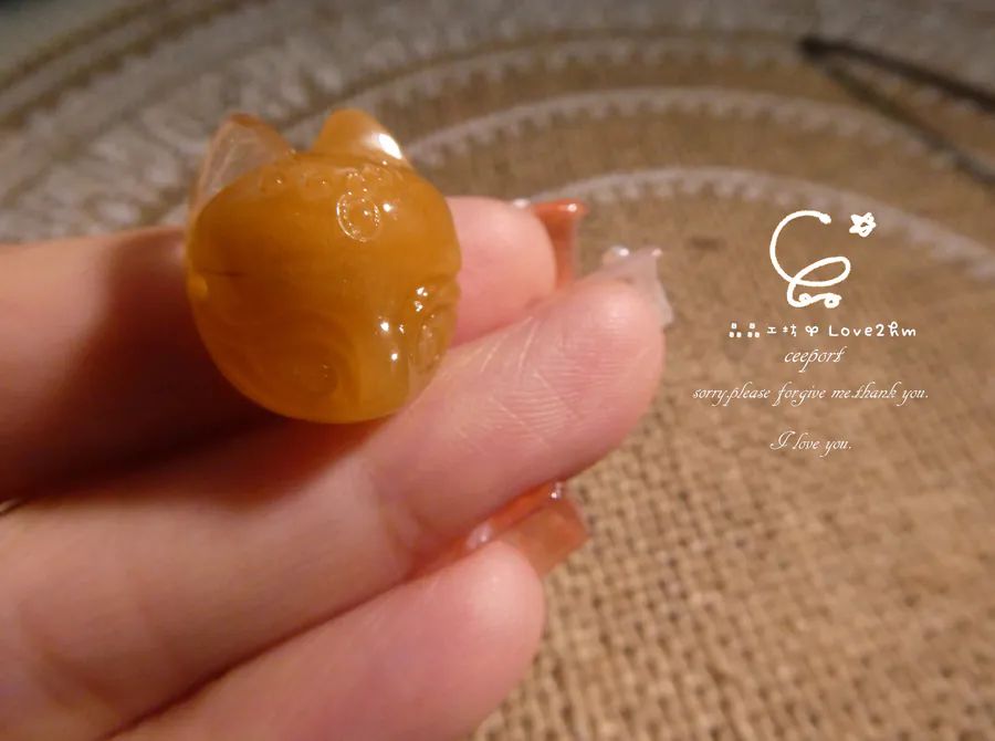 黃兔毛狐狐 黃兔毛 水晶飾品  晶晶工坊-love2hm 46212 5