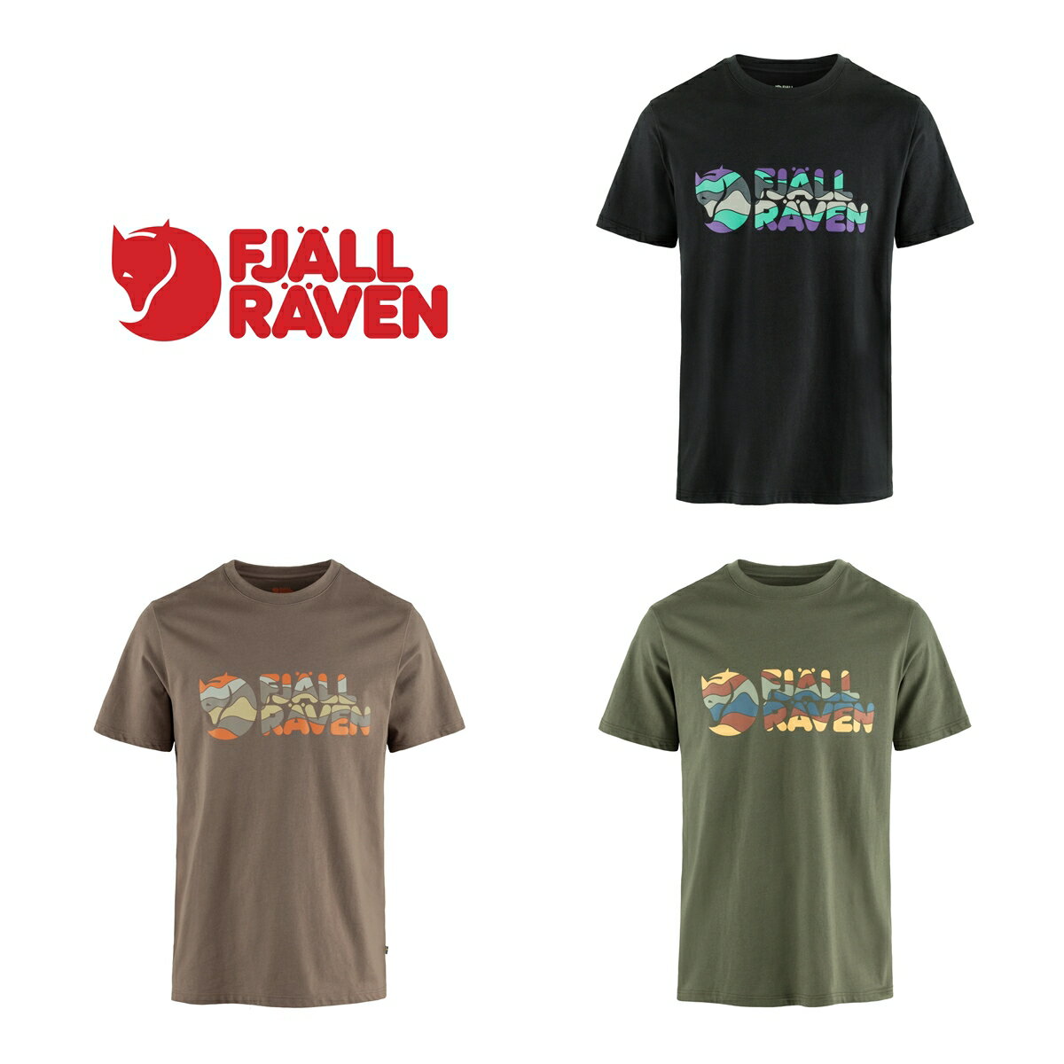 Fjallraven 北極狐 12600268- Multicolor Logo 男款 短袖 上衣 T恤