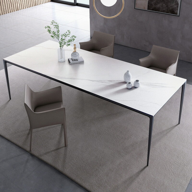 餐桌 意式德利豐巖板餐桌家用小戶型飯桌設計長方形餐桌椅