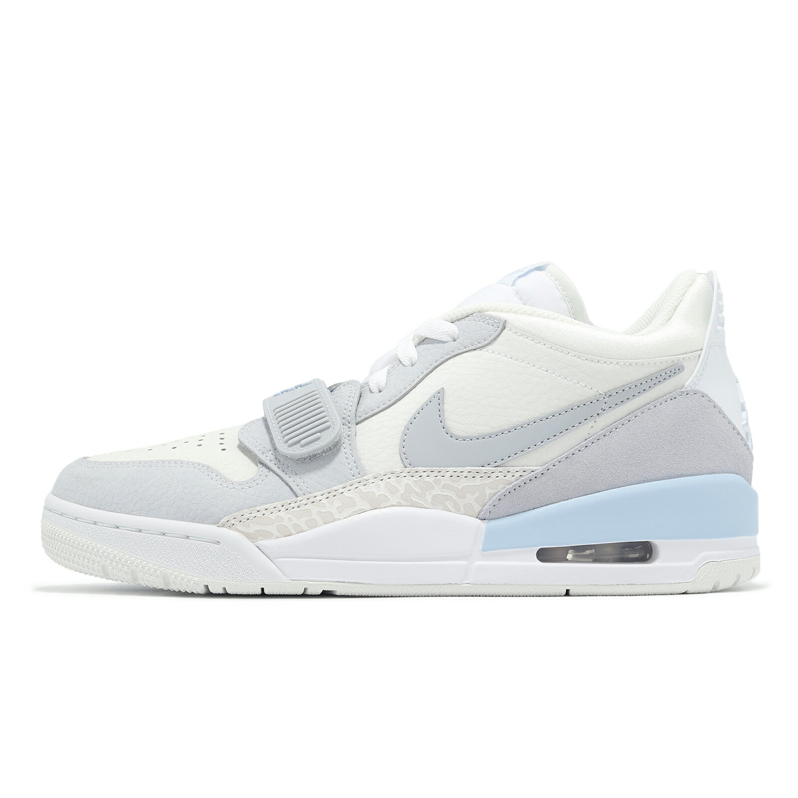 Nike 休閒鞋 Air Jordan Legacy 312 Low 男鞋 白 灰 寶寶藍 低筒 魔鬼氈