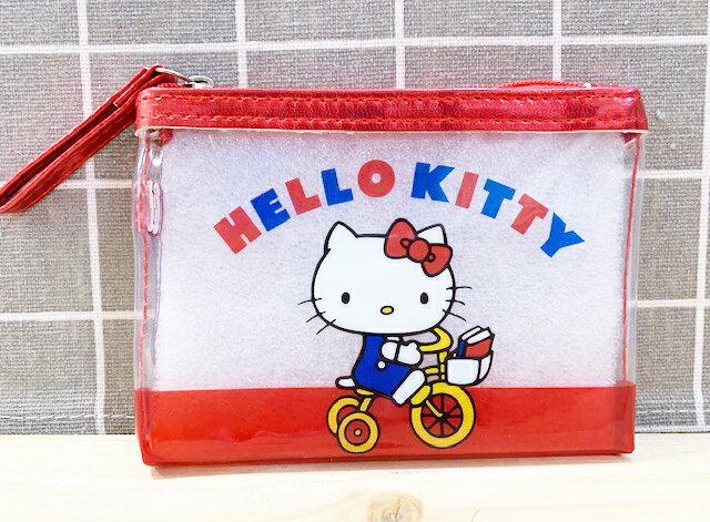 【震撼精品百貨】Hello Kitty 凱蒂貓-三麗鷗 Hello Kitty日本SANRIO三麗鷗KITTY透明零錢包*43245 震撼日式精品百貨