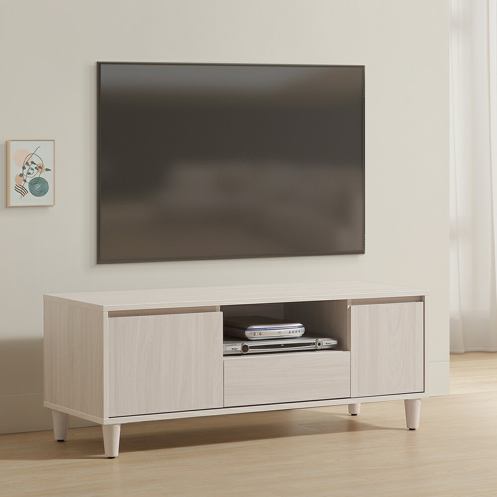 【直人木業】UL極簡風白榆木122CM電視櫃｜APP結帳再賺4%點數 1