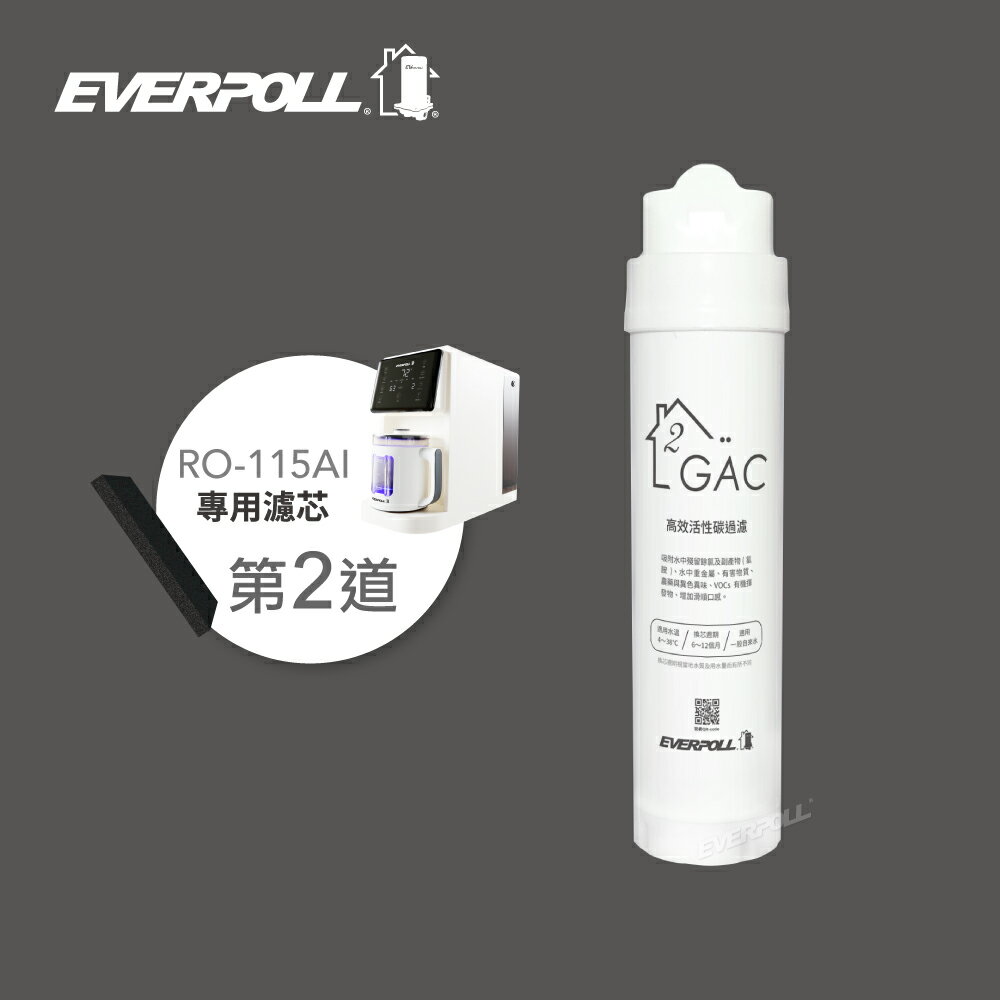【EVERPOLL 愛科】RO-115GAC GAC活性碳濾芯