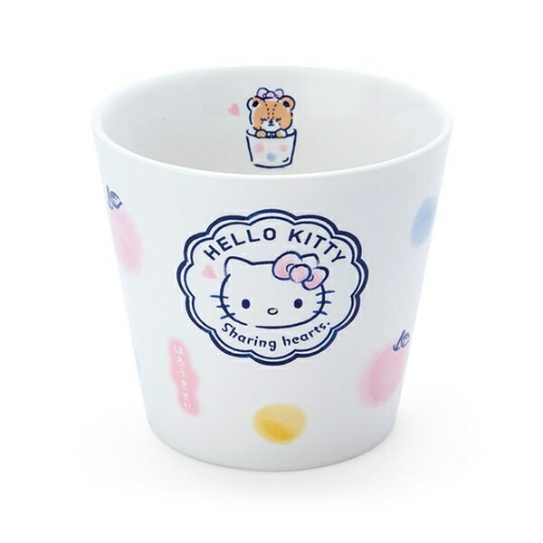【震撼精品百貨】Hello Kitty 凱蒂貓~日本SANRIO三麗鷗 KITTY 陶瓷茶杯 200ml (彩色點點款)*60127