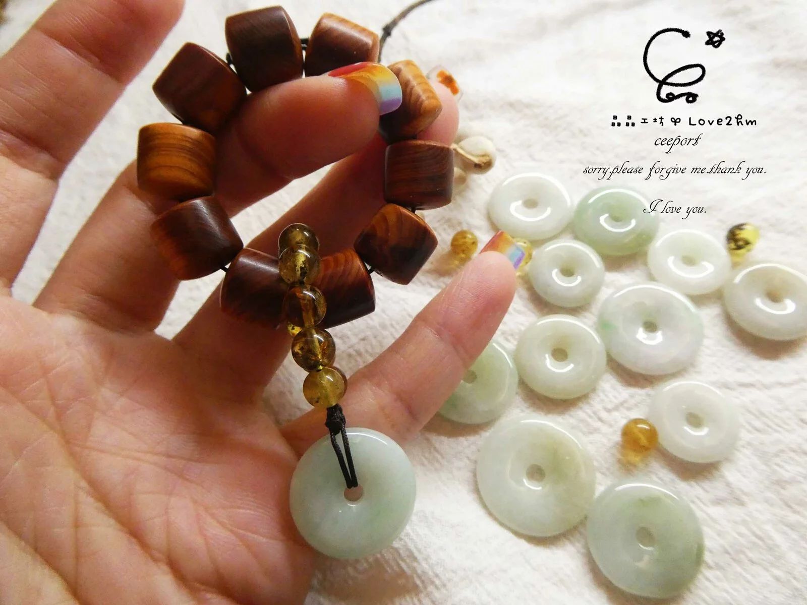 平安崖柏指捻吊墜 崖柏 翡翠 木質吊墜 晶晶工坊-love2hm 5