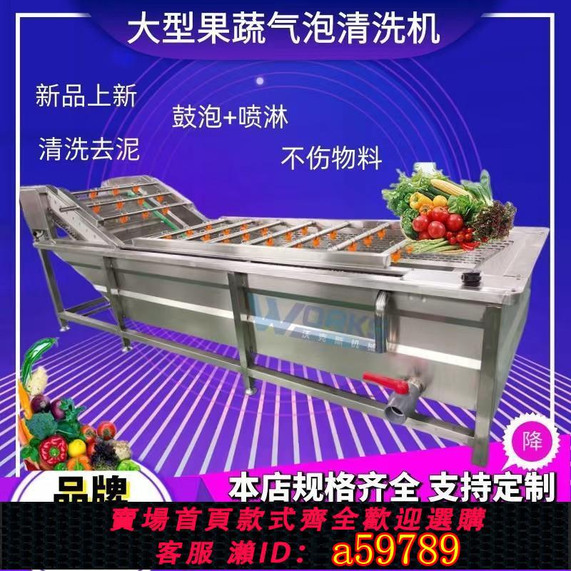 【臺灣公司 可打統編】洗菜機大型商用凈菜蔬菜氣泡清洗機多功能全自動不銹鋼去農殘裝置