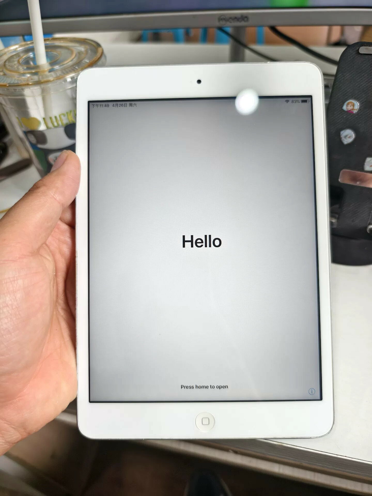 【二手】iPad mini 2 當配件出售 電池健康度87 無ID密碼鎖 可拆機維修 二手平板