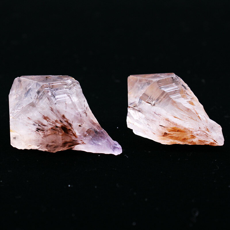 天然水晶能量原礦雞毛黃發晶超七骨干權杖桌面擺件標本石科普