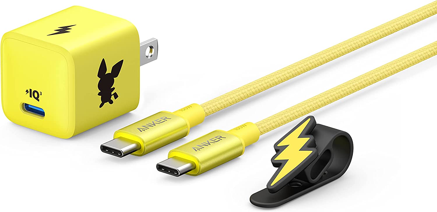 日本 Anker 皮卡丘家族 USB 充電器 充電組 充電線 充電頭 type-c 手機充電 寶可夢 皮丘 雷丘 6