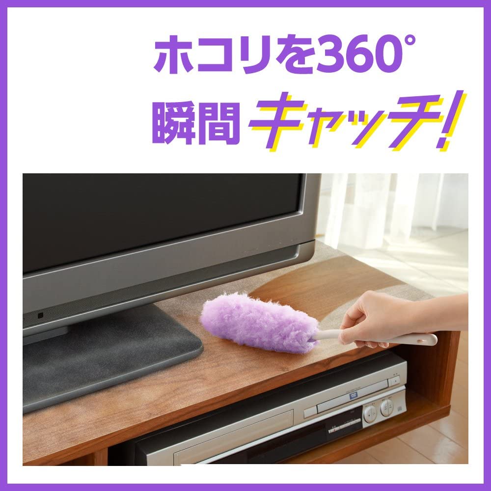 【組合包】日本製 Kao Quickle 清潔用具 伸縮除塵棒 除塵撢 除塵毯 黑色 紫色 手持除塵 補充包 雞毛撢子【小福部屋】 3