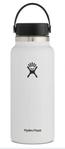 【【蘋果戶外】】Hydro Flask【寬口/946ml】白 32oz 946ml 美國不鏽鋼保溫保冰瓶 保冷保溫瓶 不含雙酚A
