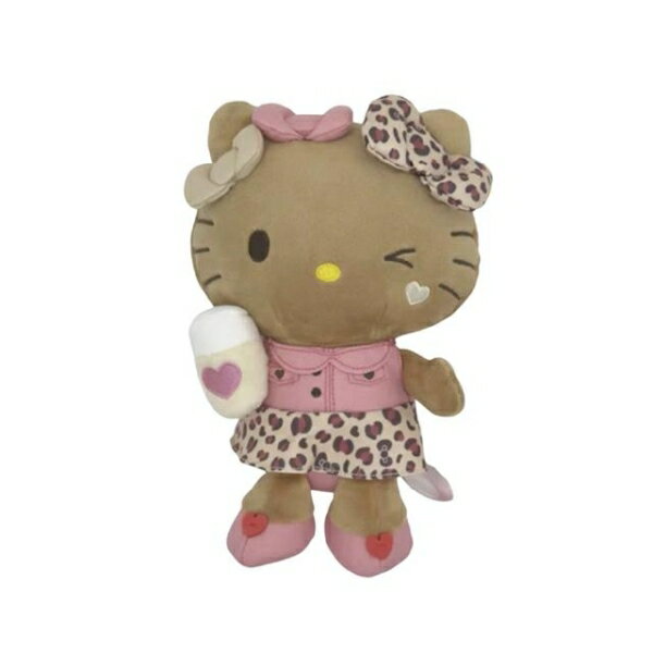 【震撼精品百貨】Hello Kitty 凱蒂貓~日本SANRIO三麗鷗 KITTY絨毛娃娃-曬黑豹紋*86922