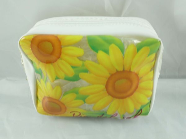 【震撼精品百貨】DiaDelSol 向日葵太陽花 小化妝包 白邊 震撼日式精品百貨