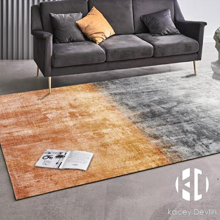 現代簡約地毯客廳臥室茶幾毯輕奢極簡北歐沙發地墊易打理滿鋪【聚物優品】
