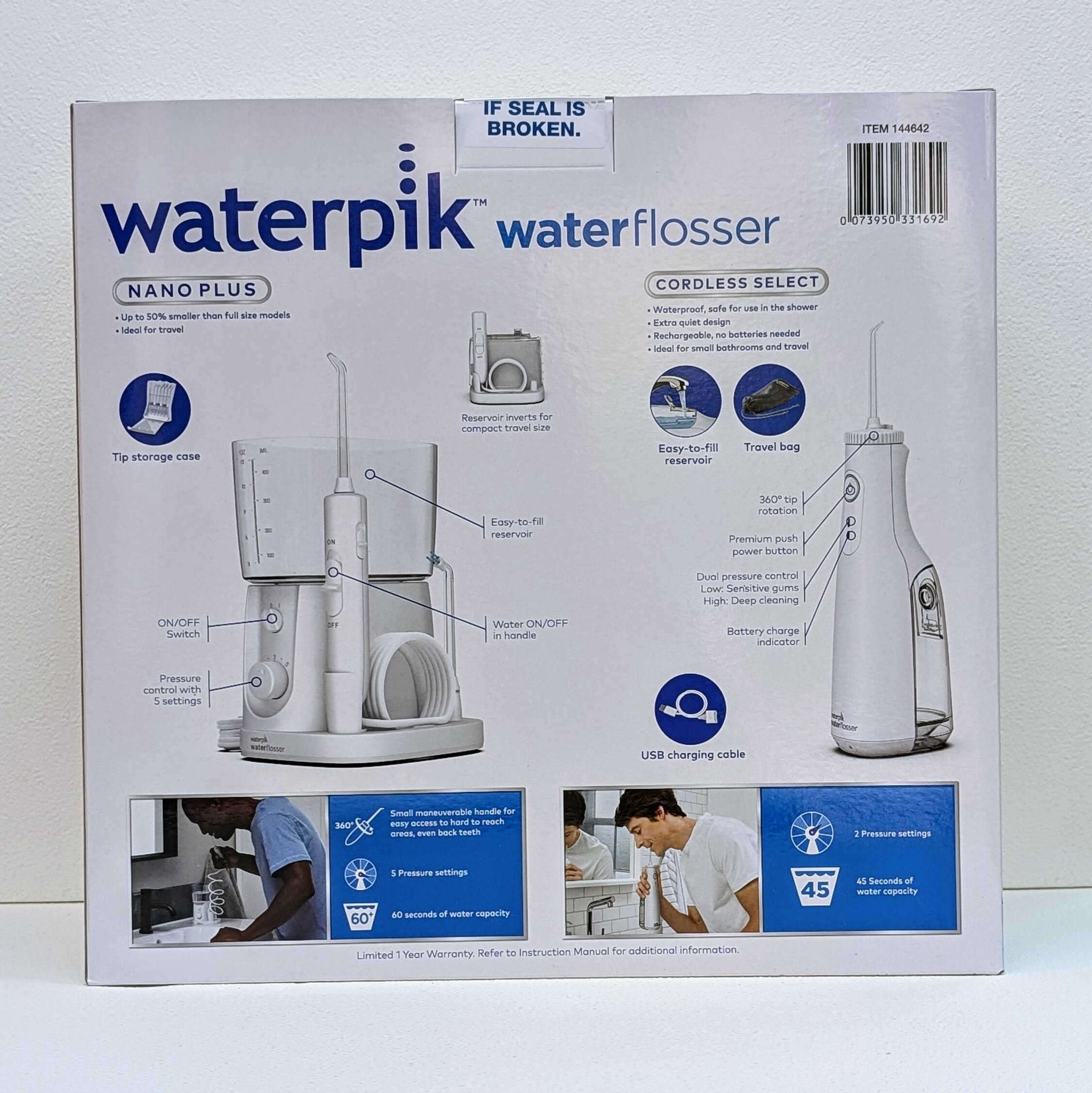 [COSCO代購4] C144642 Waterpik Ultra Plus 多功能沖牙機 WP-320 + 無線沖牙機 WF-10 雙機組