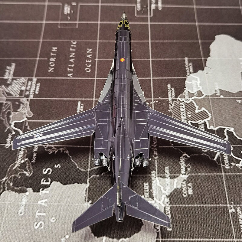 金屬不銹鋼DIY拼裝模型3D立體拼圖彩色B-1B槍騎兵轟炸機益智玩具