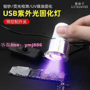 USB紫外線固化燈led手電筒綠油固化手機維修 UV無影膠固化紫外光