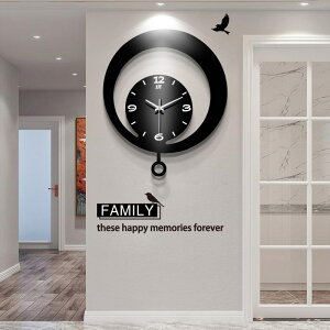 免運 掛鐘 創意圓形掛鐘家居裝飾鐘表現代簡約藝術掛表掛墻靜音時鐘一件代發