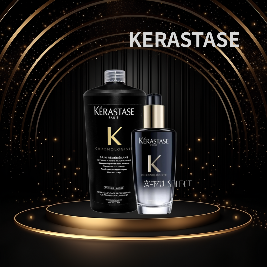 【KÉRASTASE】卡詩 黑鑽極萃逆時髮浴1000ml+黑鑽鑰源護髮香氛油100ml｜水水美白節⚡夏日 夏季 美白 保濕