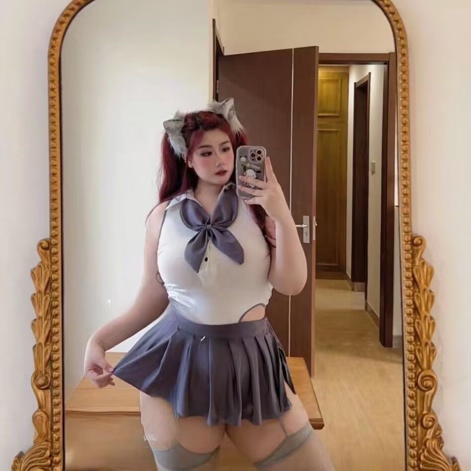 免運 保密出貨 情趣服飾 胖妹妹大碼日系純欲性感辣妹學生jk制服情趣內衣床上誘惑激情套裝 【本商品含有兒少不宜內容】