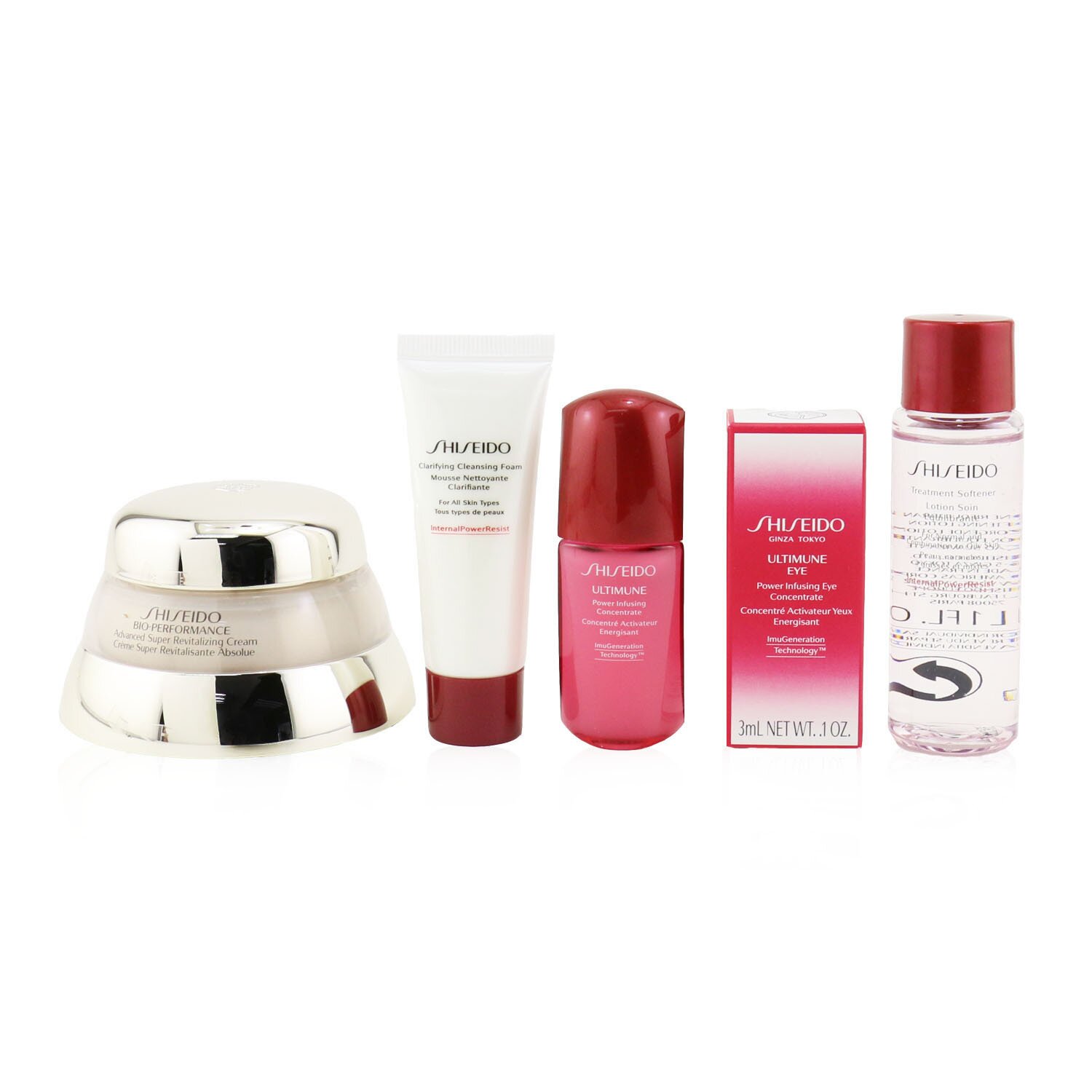 資生堂 Shiseido - 時效儀式生物效能高階超級活膚霜套裝（適用於所有皮膚型別）：超級活膚霜50ml +潔面泡沫15ml + Ultimune濃縮液10ml + Ultimune眼部濃縮液3ml