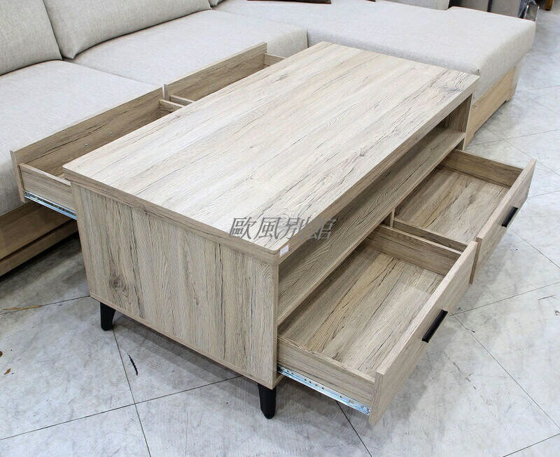 【歐風別館】捷克仿古梧桐色茶几【基隆至台中免運費】 2