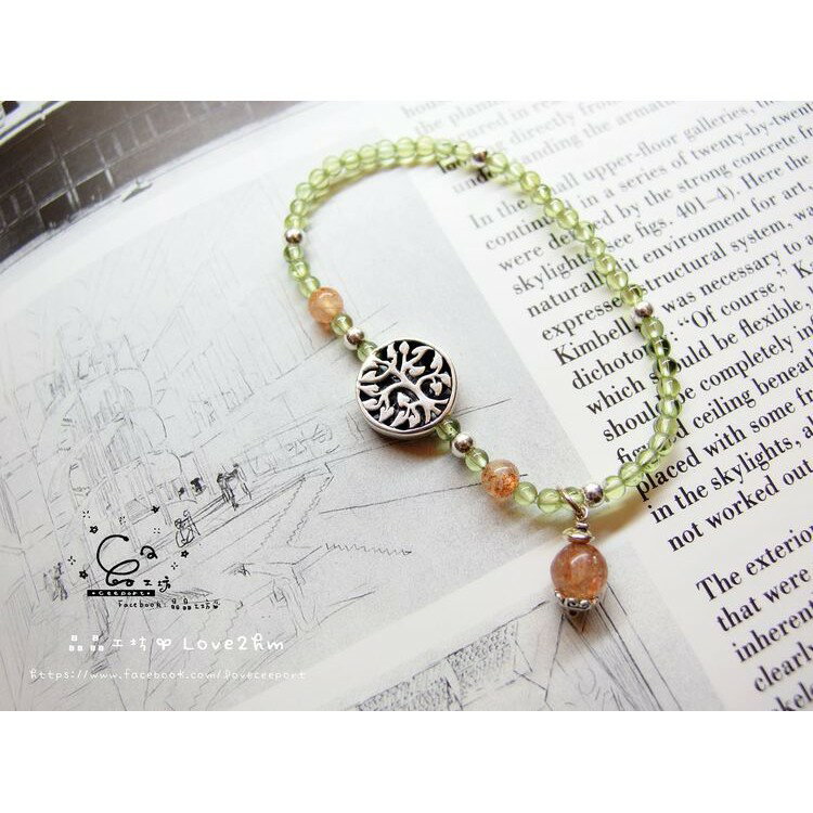 果/橄欖石/太陽石/水晶手鍊/925純銀/[晶晶工坊-love2hm] 1